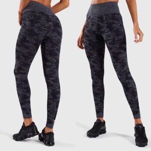 Women’s Gymshark Camo Seamless Leggings - Black. Extra Small (XS)